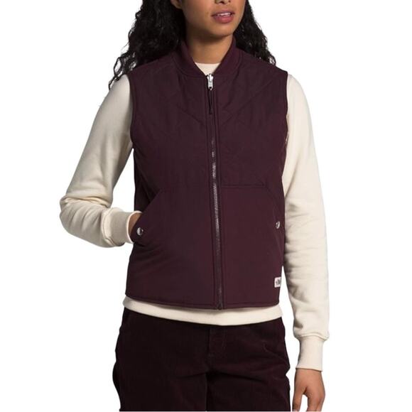 THE NORTH FACE Reversible Sherpa Lined Vest Women M/L Gorpcore Outdoor Everyday - Picture 1 of 16